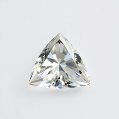 Moissanite 1PC Large 10x10 MM Triangle Faceted White Shine Man Made Loose Gems