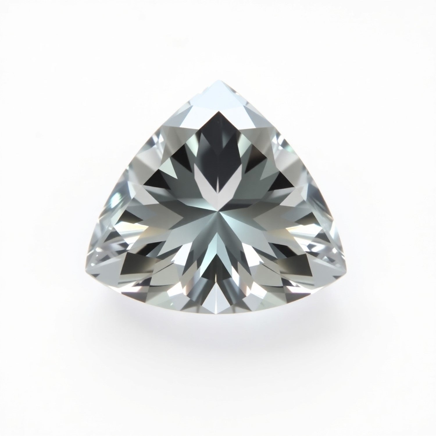 Moissanite 1PC Chunky 13x13 MM Triangle Faceted White Natural Man Made Gems