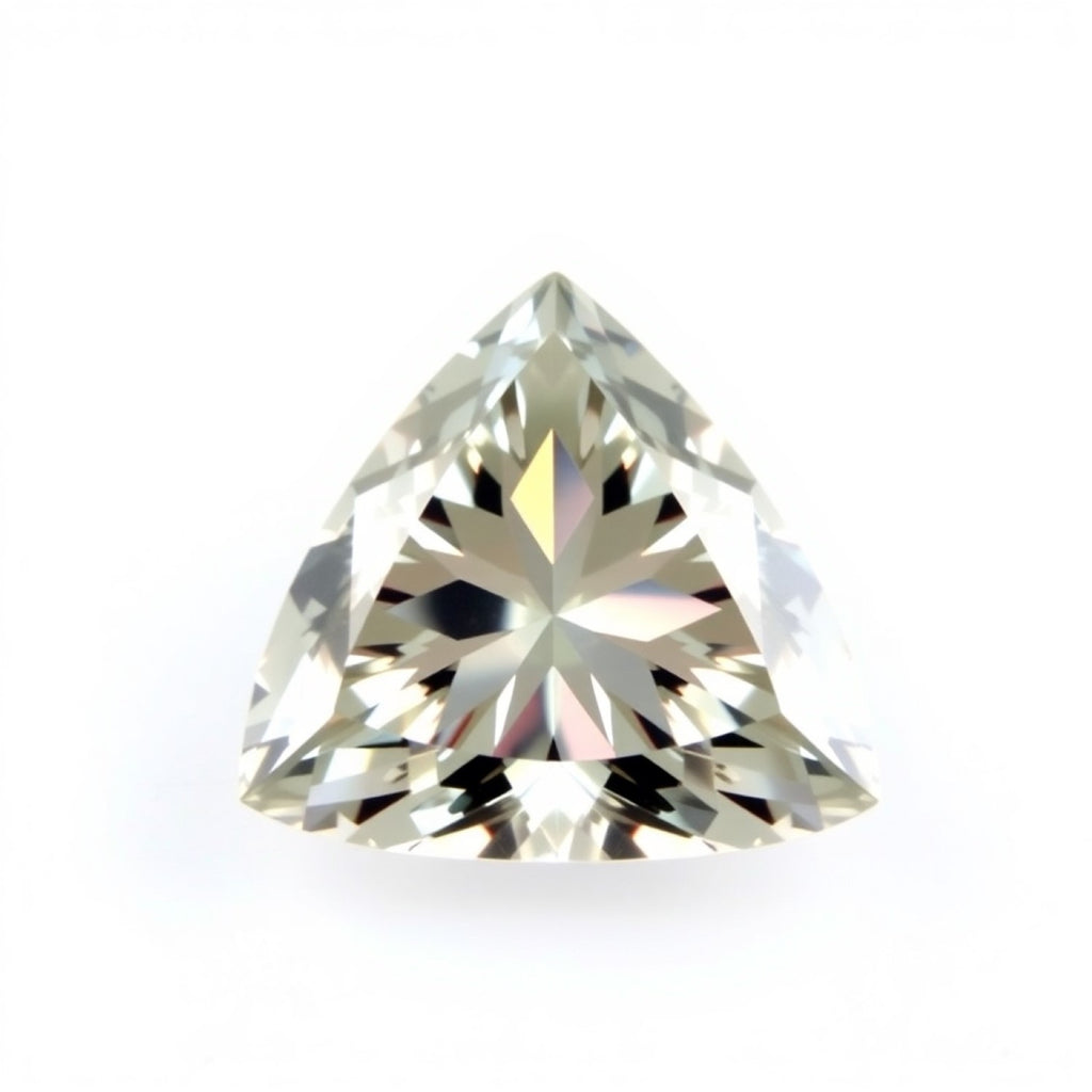 Moissanite 1PC Chunky 13x13 MM Triangle Faceted White Natural Man Made Gems