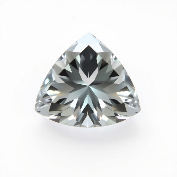 Moissanite 1PC Chunky 15x15 MM Triangle Faceted White Superior Man Made Loose Gemstone