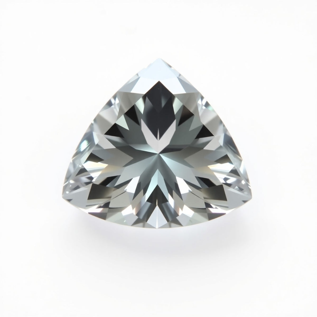 Moissanite 1PC Chunky 15x15 MM Triangle Faceted White Superior Man Made Loose Gemstone