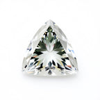 Moissanite 1PC Chunky 15x15 MM Triangle Faceted White Superior Man Made Loose Gemstone