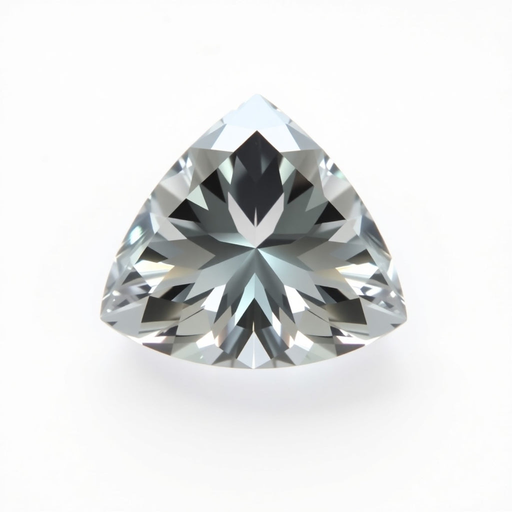 Moissanite 1PC Chunky 16x16 MM Triangle Faceted White Pure Man Made Loose Gemstones