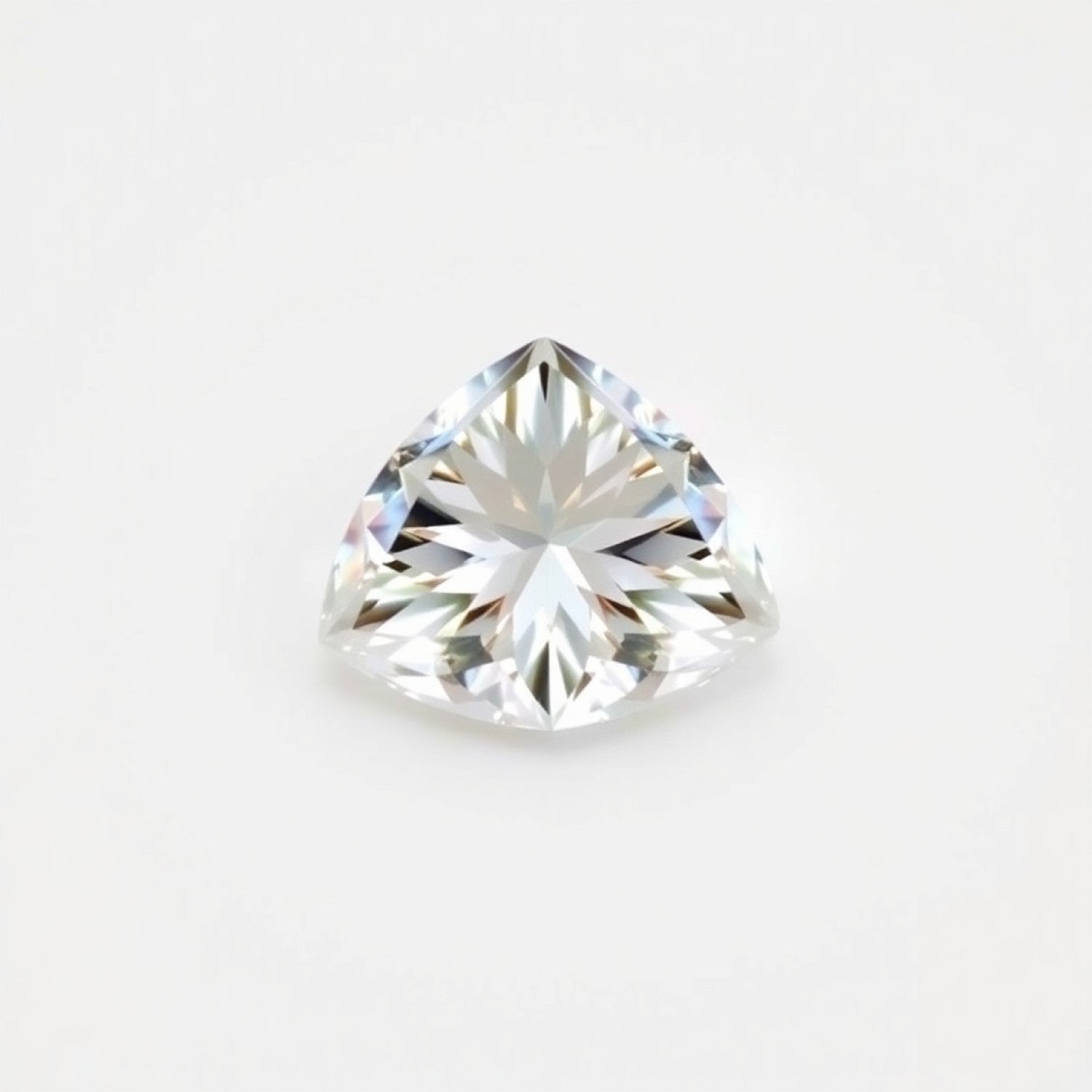 Moissanite 1PC Tiny 5x5 MM Triangle Faceted White Sparkling Man Made Gems メイン画像