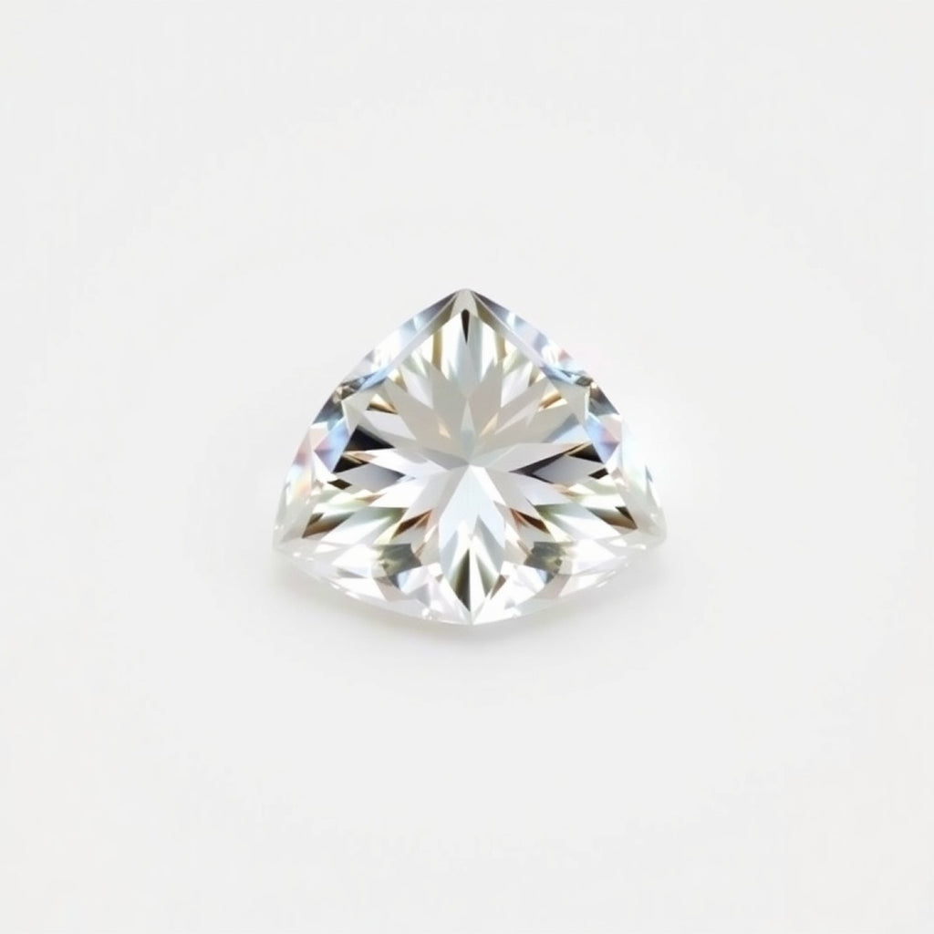 Moissanite 1PC Tiny 5x5 MM Triangle Faceted White Sparkling Man Made Gems