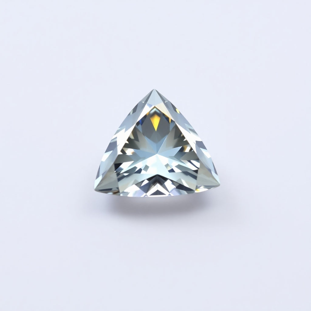Moissanite 1PC Tiny 5x5 MM Triangle Faceted White Sparkling Man Made Gems