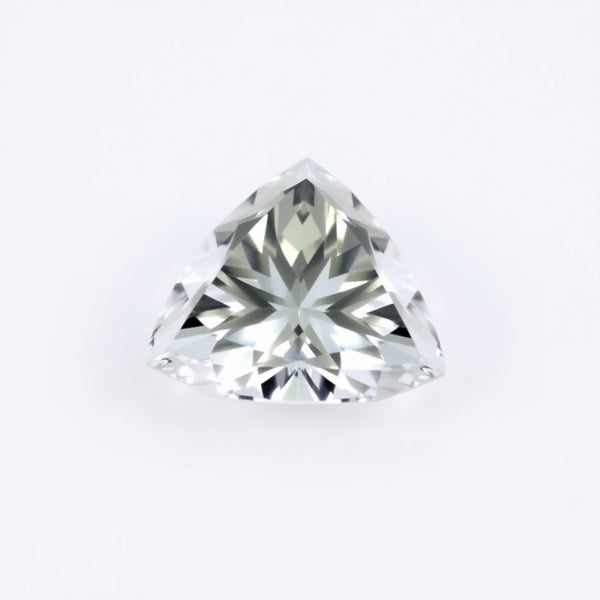 Moissanite 1PC Medium 9x9 MM Triangle Faceted White Lustrous Man Made Gems