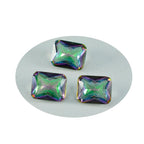 Mystic Quartz 1PC Chunky 13x18 MM Emerald Faceted Multicolor Brilliant Semi Precious Loose Gems