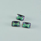 Mystic Quartz 1PC Small 6x9 MM Emerald Faceted Multicolor Lustrous Semi Precious Gems