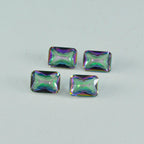 Mystic Quartz 1PC Small 7x9 MM Emerald Faceted Multicolor Shine Semi Precious Loose Gems
