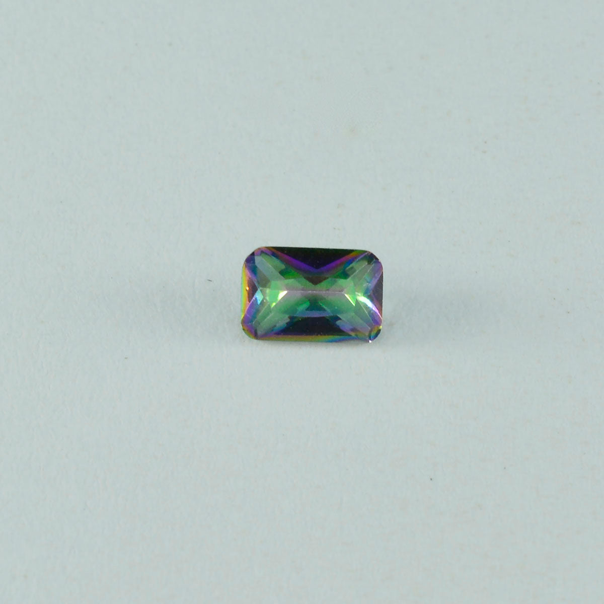 Mystic Quartz 1PC Large 9x11 MM Emerald Faceted Multicolor Natural Semi Precious Gems