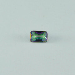 Mystic Quartz 1PC Large 9x11 MM Emerald Faceted Multicolor Natural Semi Precious Gems