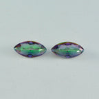 Mystic Quartz 1PC Small 5x10 MM Marquise Faceted Multicolor Splendid Semi Precious Loose Gemstone