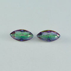 Mystic Quartz 1PC Tiny 4x8 MM Marquise Faceted Multicolor Polished Semi Precious Loose Gems