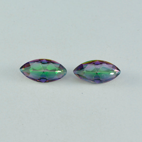 Mystic Quartz 1PC Large 8x16 MM Marquise Faceted Multicolor Shine Semi Precious Loose Gems