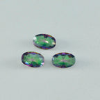 Mystic Quartz 1PC Large 9x11 MM Oval Faceted Multicolor Splendid Semi Precious Gems