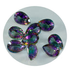 Mystic Quartz 1PC Large 10x14 MM Pear Faceted Multicolor Polished Semi Precious Loose Gems