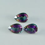 Mystic Quartz 1PC Small 6x9 MM Pear Faceted Multicolor Natural Semi Precious Loose Gemstone