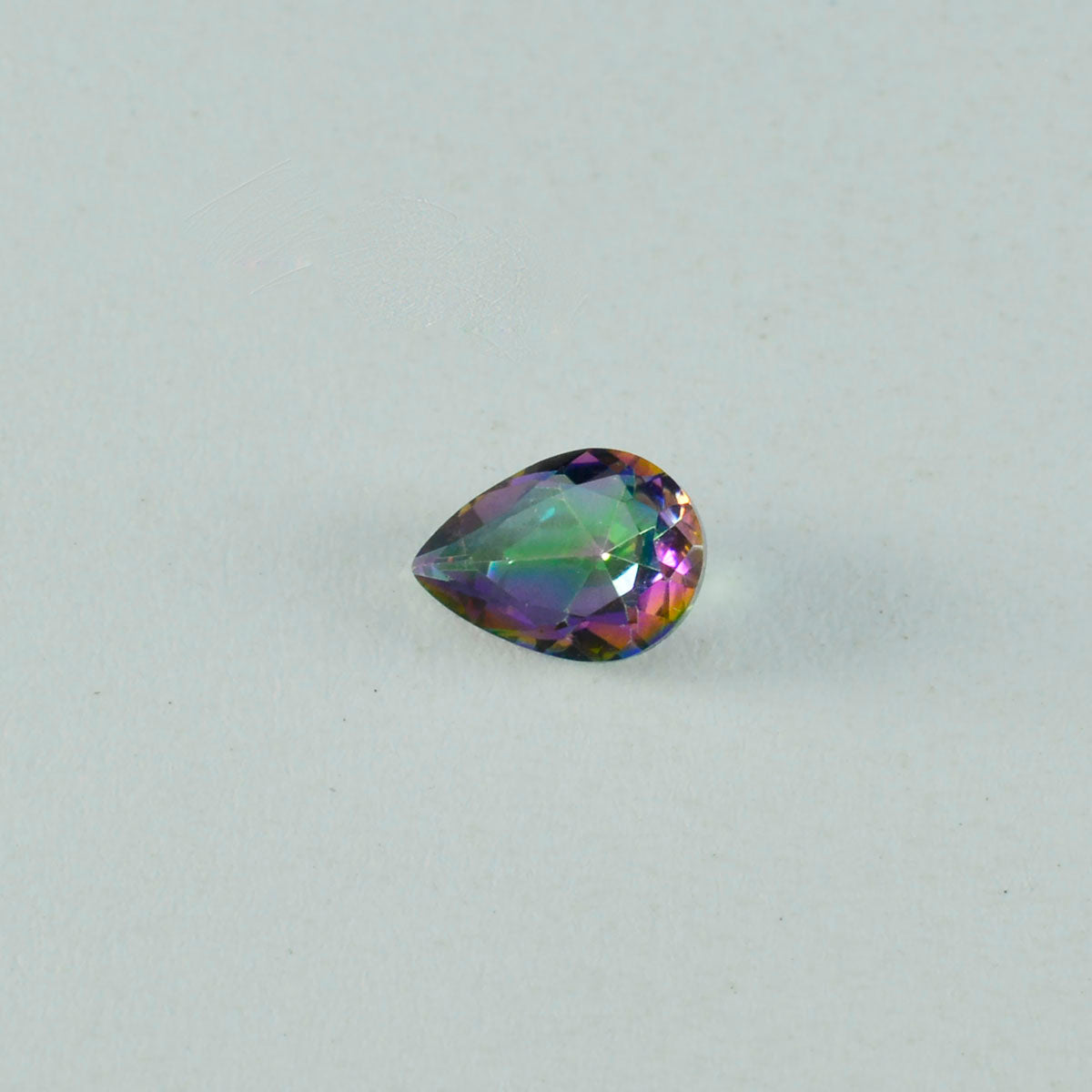 Mystic Quartz 1PC Large 8x12 MM Pear Faceted Multicolor Brilliant Semi Precious Loose Gemstones