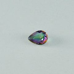 Mystic Quartz 1PC Large 8x12 MM Pear Faceted Multicolor Brilliant Semi Precious Loose Gemstones