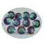 Mystic Quartz 1PC Large 12x12 MM Round Faceted Multicolor High Quality Semi Precious Loose Gems