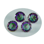 Mystic Quartz 1PC Large 11x11 MM Round Faceted Multicolor Fine Semi Precious Gems