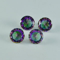 Mystic Quartz 10PC Tiny 3x3 MM Round Faceted Multicolor Fiery Semi Precious Gems