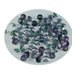 Mystic Quartz 1PC Small 7x7 MM Round Faceted Multicolor Splendid Semi Precious Gems