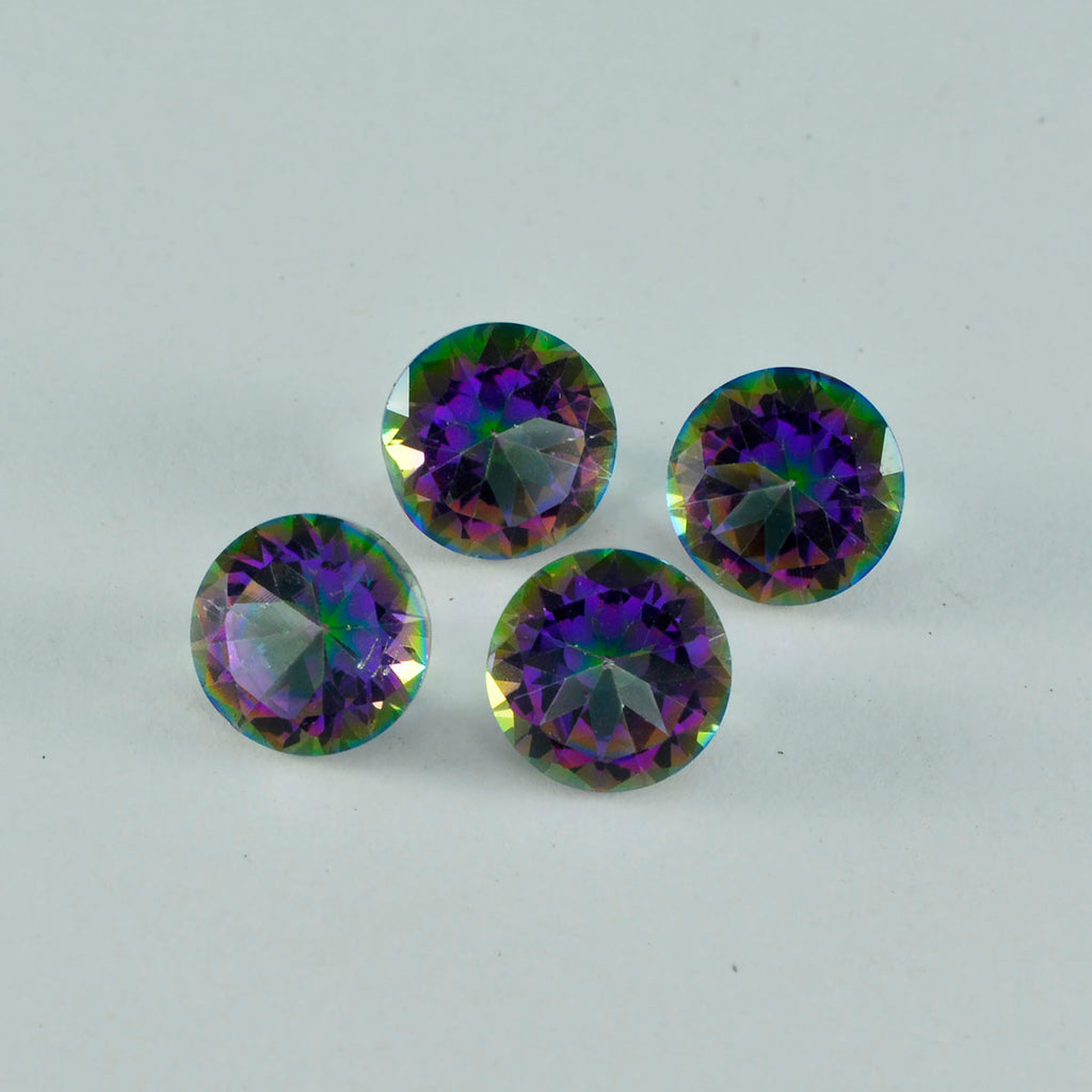 Mystic Quartz 1PC Chunky 16x16 MM Round Faceted Multicolor Pure Semi Precious Loose Gems