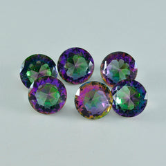 Mystic Quartz 1PC Chunky 15x15 MM Round Faceted Multicolor Superior Semi Precious Gems