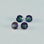 Mystic Quartz 1PC Small 7x7 MM Round Faceted Multicolor Splendid Semi Precious Gems