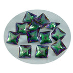 Mystic Quartz 1PC Large 11x11 MM Square Faceted Multicolor Fine Semi Precious Gems