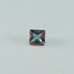 Mystic Quartz 1PC Large 12x12 MM Square Faceted Multicolor High Quality Semi Precious Loose Gems