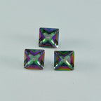 Mystic Quartz 1PC Chunky 15x15 MM Square Faceted Multicolor Superior Semi Precious Gems