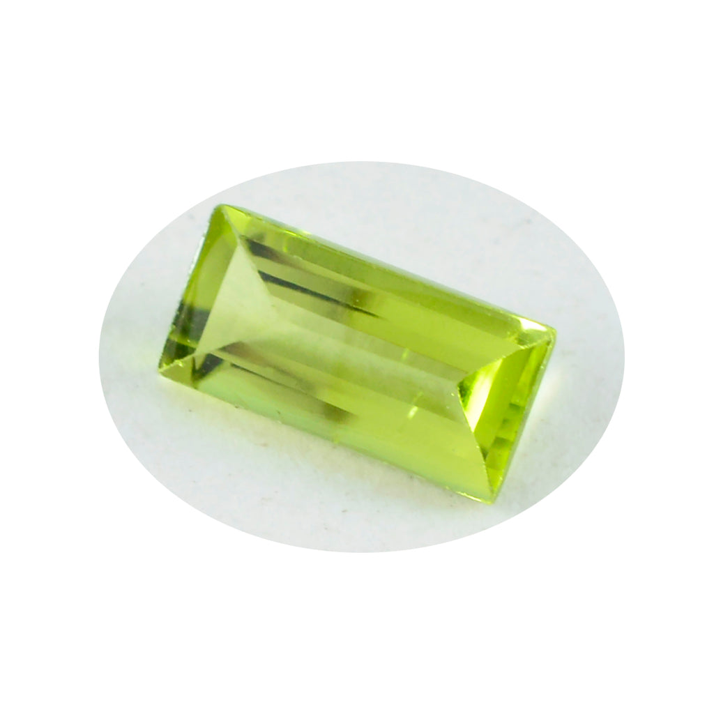Peridot 1PC Chunky 10x20 MM Baguette Faceted Green High Quality Semi Precious Loose Gems