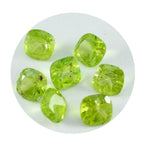 Peridot 10PC Tiny 4x4 MM Cushion Faceted Green Brilliant Semi Precious Loose Gemstones