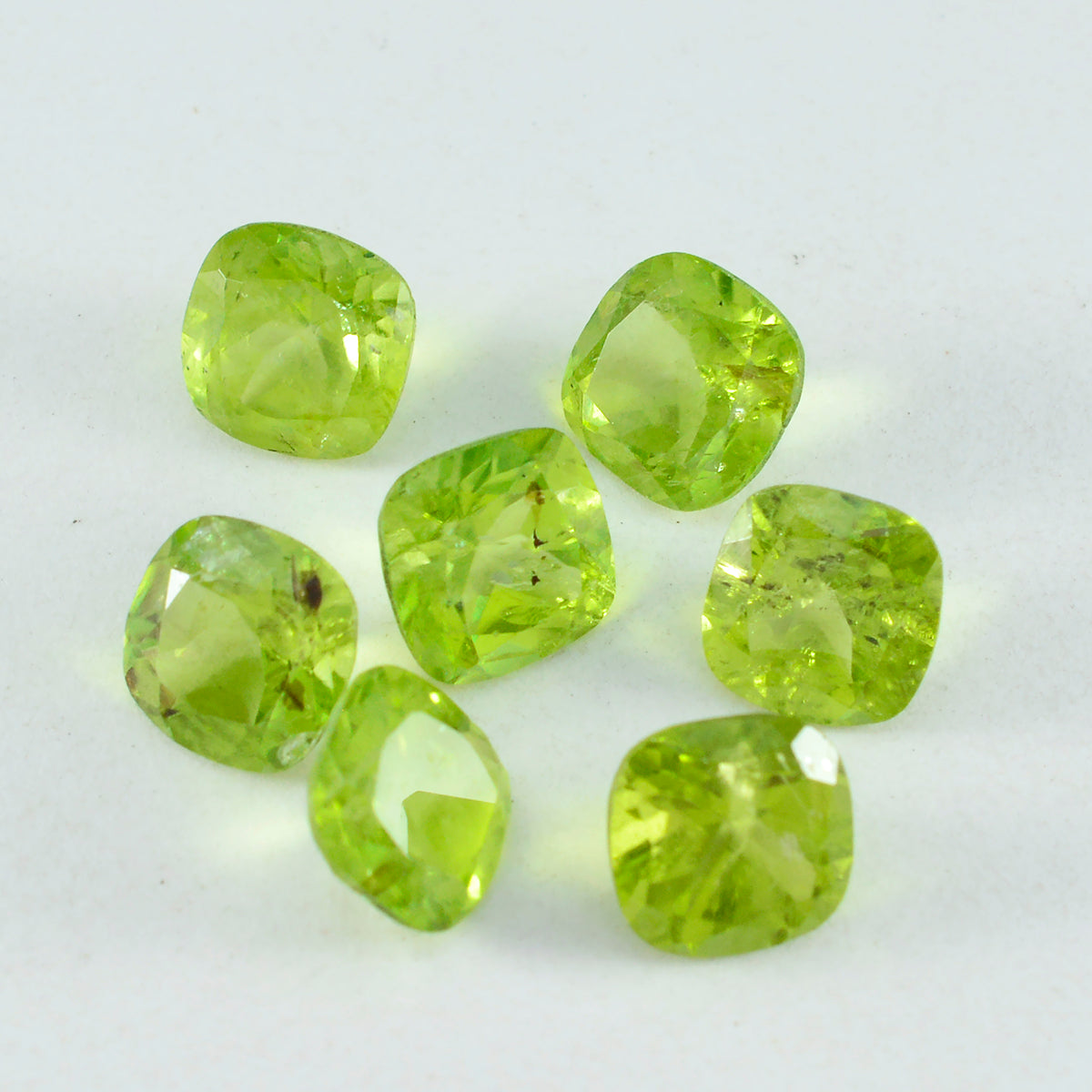 Peridot 1PC Tiny 5x5 MM Cushion Faceted Green Sparkling Semi Precious Gems