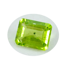 Peridot 1PC Large 10x14 MM Emerald Faceted Green Fiery Semi Precious Loose Gemstone