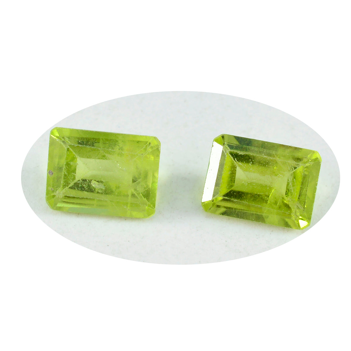 Peridot 1PC Medium 7x10 MM Emerald Faceted Green High Quality Semi Precious Loose Gems