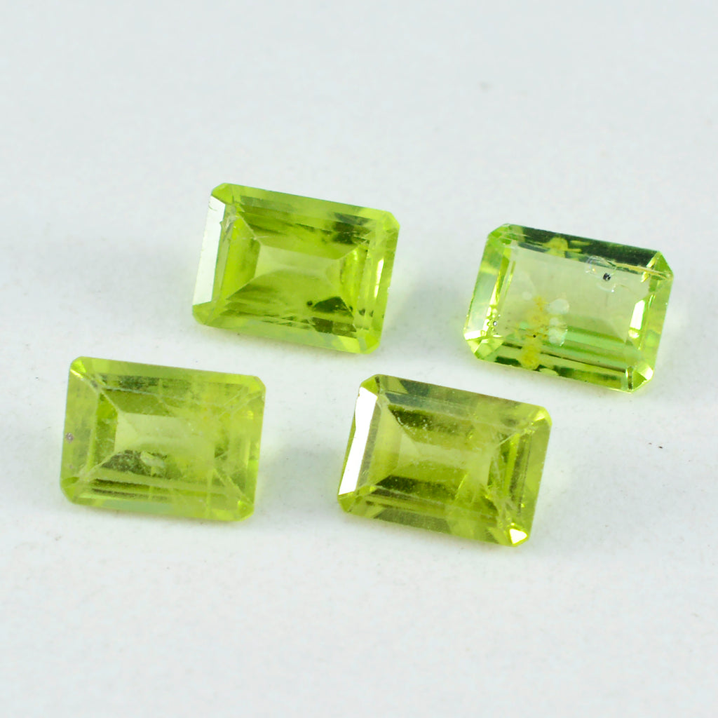 Peridot 1PC Medium 8x10 MM Emerald Faceted Green Natural Semi Precious Loose Gemstone