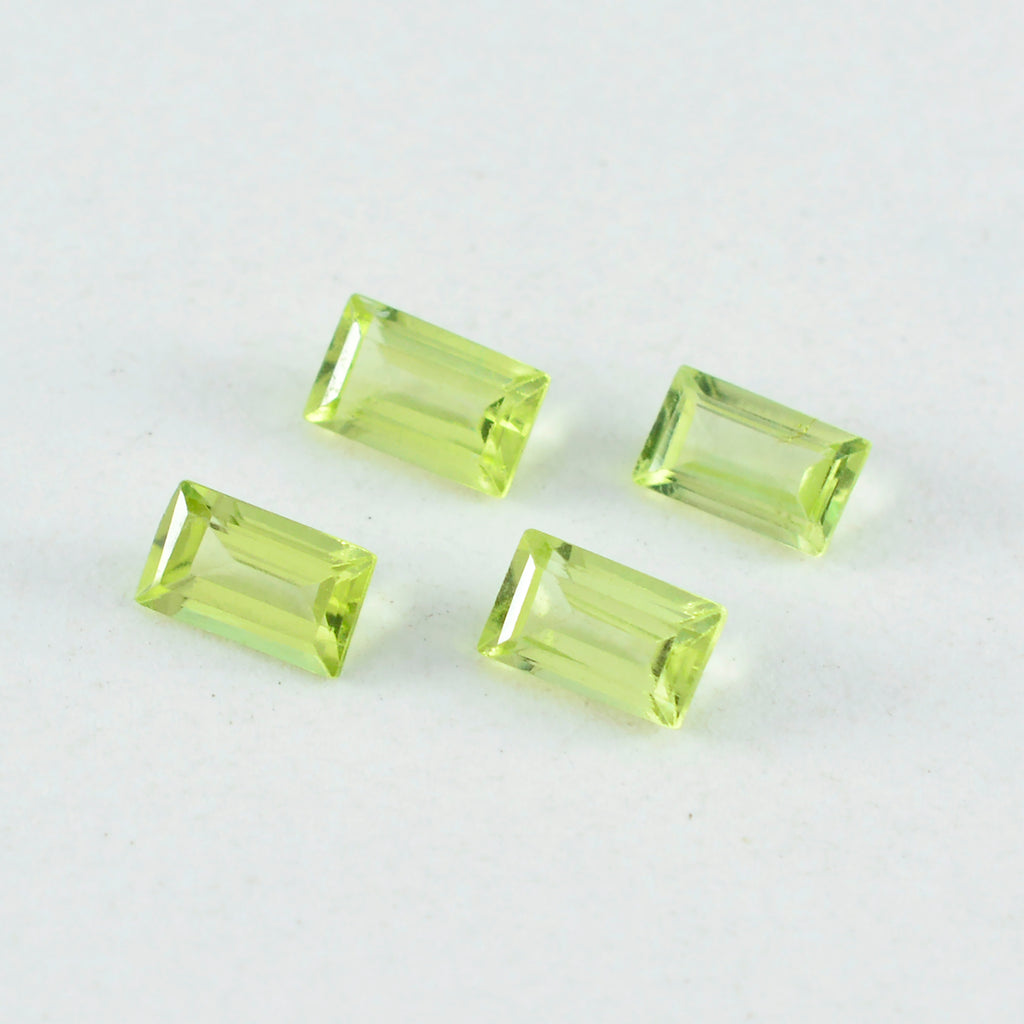 Peridot 1PC Small 6x9 MM Emerald Faceted Green Shine Semi Precious Loose Gemstones