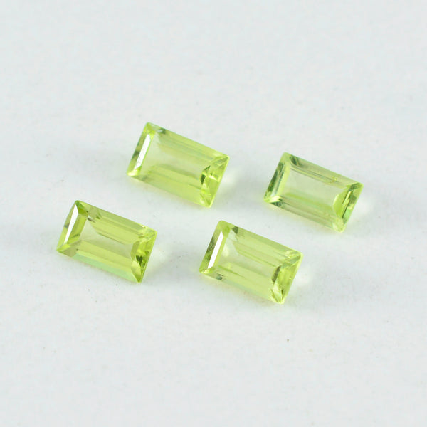Peridot 1PC Tiny 4x6 MM Emerald Faceted Green Splendid Semi Precious Gems