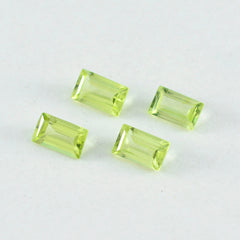 Peridot 1PC Small 6x8 MM Emerald Faceted Green Lustrous Semi Precious Loose Gemstone
