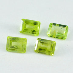 Peridot 1PC Small 6x8 MM Emerald Faceted Green Lustrous Semi Precious Loose Gemstone