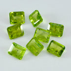 Peridot 1PC Medium 7x10 MM Emerald Faceted Green High Quality Semi Precious Loose Gems