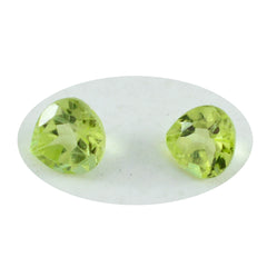 Peridot 1PC Small 7x7 MM Heart Faceted Green Splendid Semi Precious Loose Gemstone