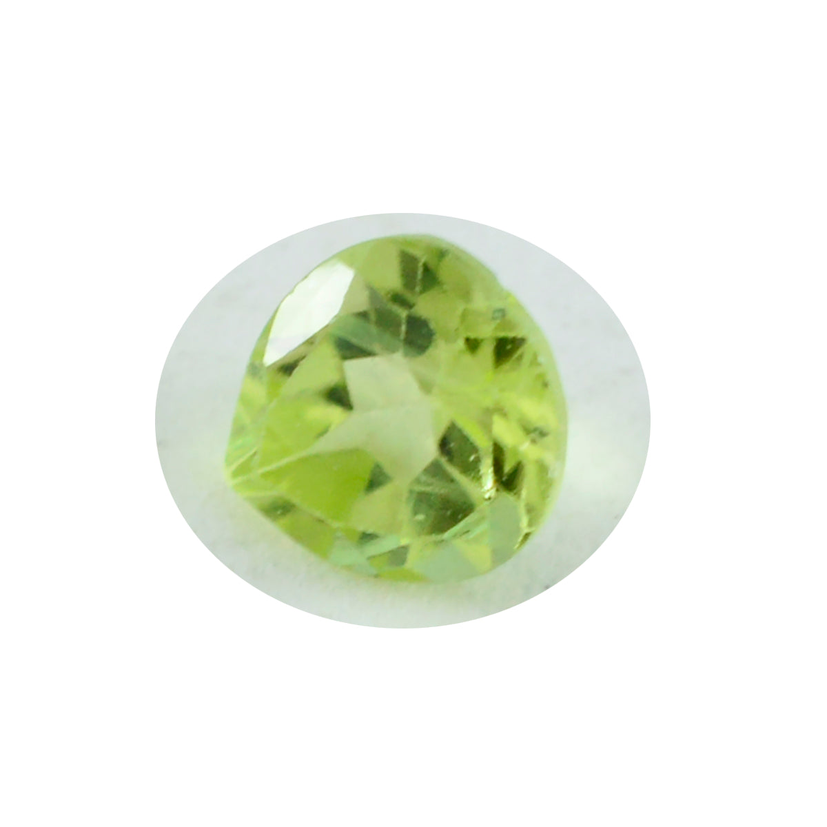Peridot 1PC Small 8x8 MM Heart Faceted Green Luster Semi Precious Loose Gemstones