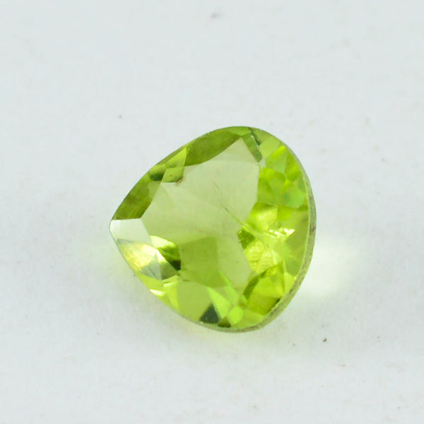 Peridot 1PC Chunky 15x15 MM Heart Faceted Green Superior Semi Precious Loose Gemstone