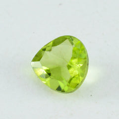 Peridot 1PC Large 11x11 MM Heart Faceted Green Fine Semi Precious Loose Gemstone