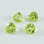 Peridot 1PC Small 7x7 MM Heart Faceted Green Splendid Semi Precious Loose Gemstone